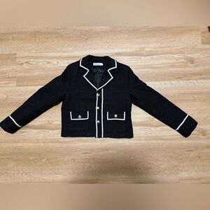 Black Blazer with Gold Accents